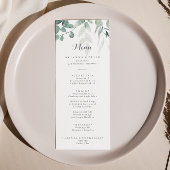 Minimalistisch groen Eucalyptus diner Menu