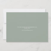 Minimalistisch groen Eucalyptus Elopement Aankondiging (Achterkant)