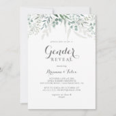 Minimalistisch groen Eucalyptus Geslacht onthullen Kaart (Voorkant)