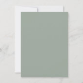 Minimalistisch groen Eucalyptus Horizontale bruilo Save The Date (Achterkant)