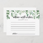 Minimalistisch groen eucalyptus huwelijksadvieskaa briefkaart<br><div class="desc">Deze minimalistische groene eucalyptustrouwkaart is perfect voor een rustige bruiloft. Het ontwerp is voorzien van met de hand geschilde waterverf groene eucalyptus, die de natuur inspireert. Deze kaarten zijn perfect voor een bruiloft, vrijgezellenfeest, baby shower, graduatiedag en nog veel meer. Pas de kaarten aan met de namen van de bruid...</div>