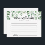 Minimalistisch groen eucalyptus huwelijksadvieskaa briefkaart<br><div class="desc">Deze minimalistische groene eucalyptustrouwkaart is perfect voor een rustige bruiloft. Het ontwerp is voorzien van met de hand geschilde waterverf groene eucalyptus, die de natuur inspireert. Deze kaarten zijn perfect voor een bruiloft, vrijgezellenfeest, baby shower, graduatiedag en nog veel meer. Pas de kaarten aan met de namen van de bruid...</div>