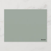 Minimalistisch groen eucalyptus huwelijksadvieskaa briefkaart (Achterkant)