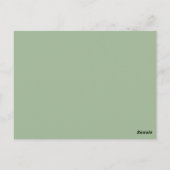 Minimalistisch groen eucalyptus huwelijksadvieskaa briefkaart (Achterkant)