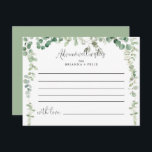Minimalistisch groen eucalyptus huwelijksadvieskaa briefkaart<br><div class="desc">Deze minimalistische groene eucalyptustrouwkaart is perfect voor een moderne bruiloft. Het ontwerp omvat waterverf van met de hand getrokken elegante botanische eucalyptustakken en -bladeren, die geometrische lijsten omhelzen. Deze kaarten zijn perfect voor een bruiloft, vrijgezellenfeest, baby shower, graduatiedag en nog veel meer. Pas de kaarten aan met de namen van...</div>