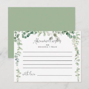 Minimalistisch groen eucalyptus huwelijksadvieskaa briefkaart