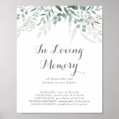 Minimalistisch groen Eucalyptus in liefdevolle her Poster (Voorkant)