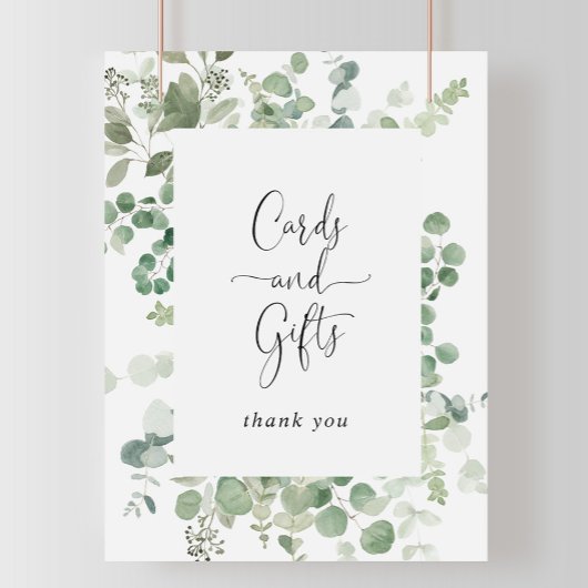 Minimalistisch groen Eucalyptus Kaarten en Cadeaus Poster