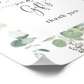 Minimalistisch groen Eucalyptus Kaarten en Cadeaus Poster (Hoek)