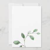 Minimalistisch groen Eucalyptus Nuestra Boda Weddi Kaart (Achterkant)