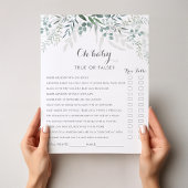 Minimalistisch groen eucalyptus oh Baby shower spe