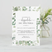 Minimalistisch groen Eucalyptus Spaans Vrijgezelle Kaart (Staand voorkant)