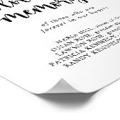 Minimalistisch groen eucalyptus ter nagedachtenis  poster (Hoek)