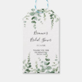 Minimalistisch groen eucalyptus Vrijgezellenfeest Cadeaulabel (Voorkant)