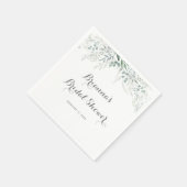 Minimalistisch groen Eucalyptus Vrijgezellenfeest Servet (Hoek)