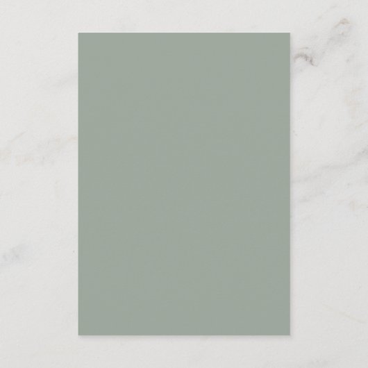 Minimalistisch groen Eucalyptus Wedding Routebesch Informatiekaartje (Achterkant)