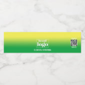 Minimalistisch groen geel verloop elementair logo waterfles etiket (Enkel label)