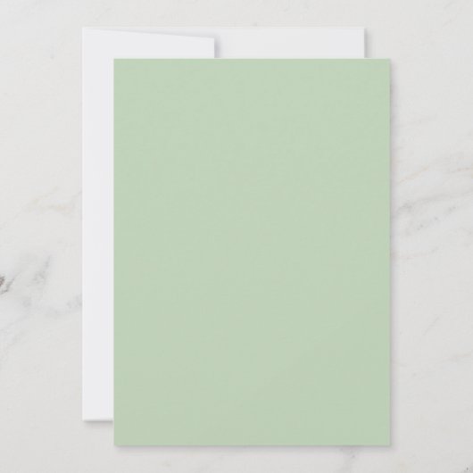 Minimalistisch Groen Goud Eucalyptus Bruiloft Kaart (Achterkant)