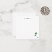 Minimalistisch Groen Handje Crafted Fern, speciaal Notitiekaartje (Voorkant / Achterkant in situ)