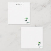 Minimalistisch Groen Handje Crafted Fern, speciaal Notitiekaartje (Voorkant / Achterkant)