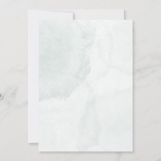Minimalistisch groen huwelijk kaart (Achterkant)
