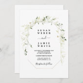 Minimalistisch groen huwelijk kaart (Voorkant / Achterkant)