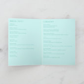 Minimalistisch groen huwelijksprogramma programma (Binnen)