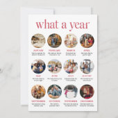 Minimalistisch groen Kerstmis Familie Fotocollage Feestdagenkaart (Achterkant)