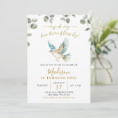 Minimalistisch groen kleine verjaardag kaart (Staand voorkant)