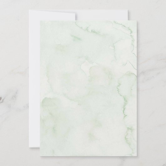 Minimalistisch groen kleine verjaardag kaart (Achterkant)