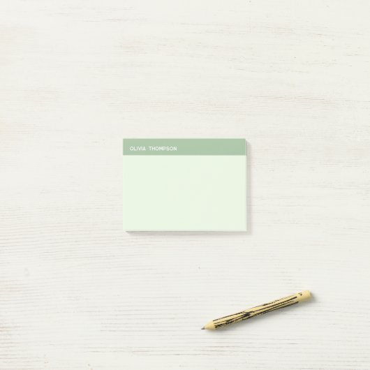 Minimalistisch groen kleverig post-it® notes (Op bureau)