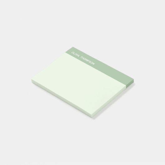 Minimalistisch groen kleverig post-it® notes (Schuin)