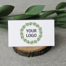 Minimalistisch groen krans Logo winterthema