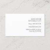 Minimalistisch groen landschap met een witte boom visitekaartje (Achterkant)