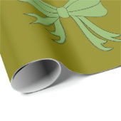 Minimalistisch groen lintpatroon cadeaupapier (Rol Hoek)