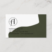 Minimalistisch Groen Logo Visitekaartje (Achterkant)