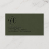 Minimalistisch Groen Logo Visitekaartje (Achterkant)