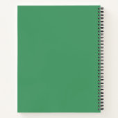 Minimalistisch Groen Manuscript Personaliseert Rei Notitieboek (Achterkant)