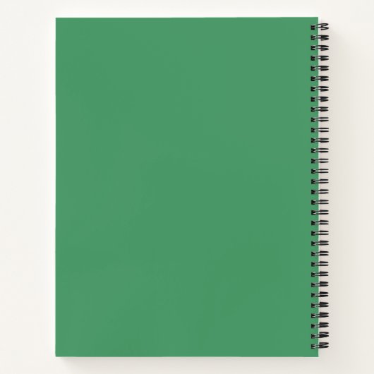 Minimalistisch Groen Manuscript Personaliseert Rei Notitieboek (Achterkant)