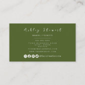 Minimalistisch groen moderne moderne merk voor mos visitekaartje (Voorkant)