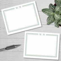 Minimalistisch groen monogram