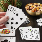 Minimalistisch groen-oog Cat Thunder_Cove Pokerkaarten (Insitu)
