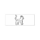 Minimalistisch groen-oog Cat Thunder_Cove Rubberstempel (Afrduk)