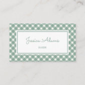 Minimalistisch  Groen Pastel Patroon Visitekaartje (Voorkant)