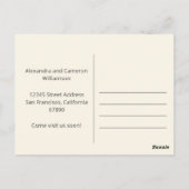 Minimalistisch Groen Retro We hebben Nieuw Adres v Briefkaart (Achterkant)