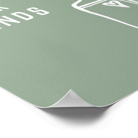 Minimalistisch groen, schuif uw handen op een zeep poster (Hoek)