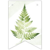 Minimalistisch groen varen trouwbord vlaggetjes (Tweede vlag)