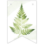 Minimalistisch groen varen trouwbord vlaggetjes (Eerste vlag)