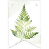 Minimalistisch groen varen trouwbord vlaggetjes (Derde vlag)