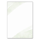 Minimalistisch groen varentafelnummer kaart (Achterkant)